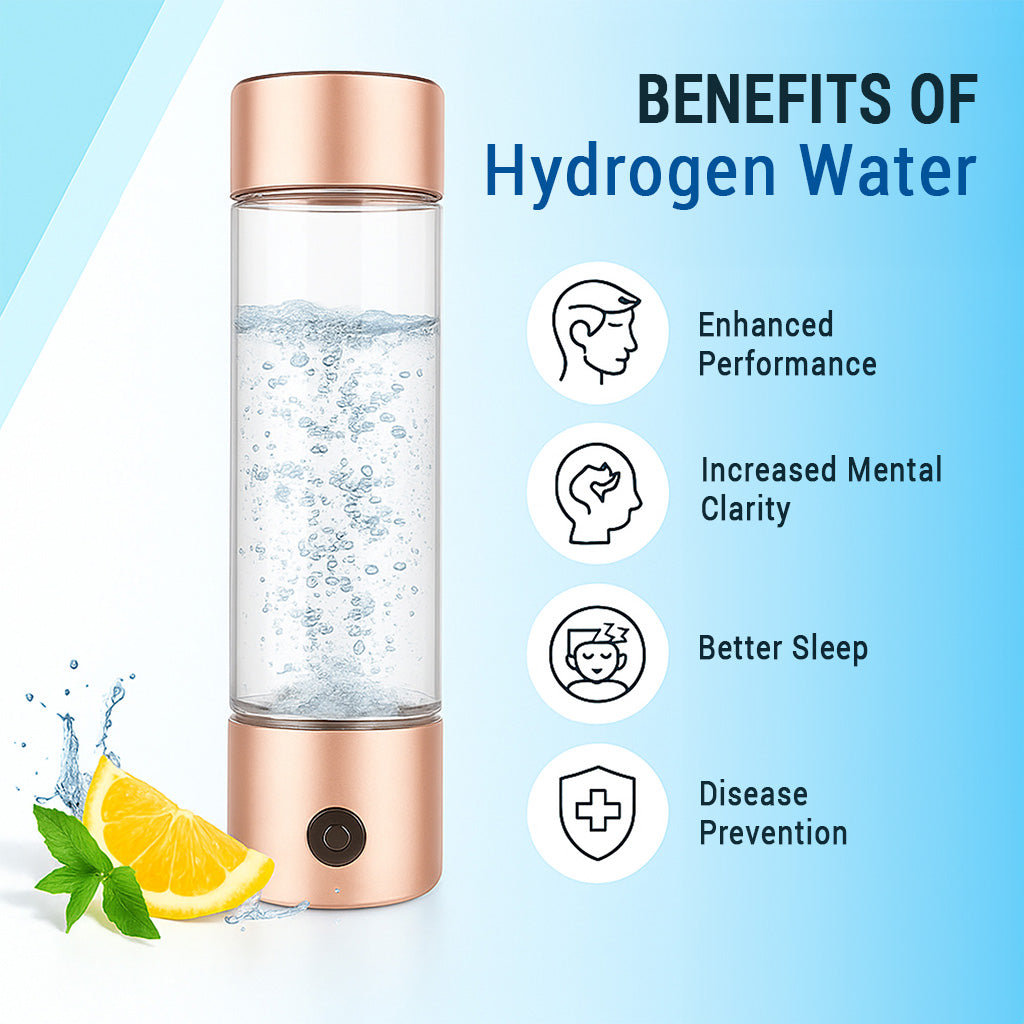 Hydrogen Water Generator Bottles, Portable Hydrogenated Water Bottle with SPE PEM Technology