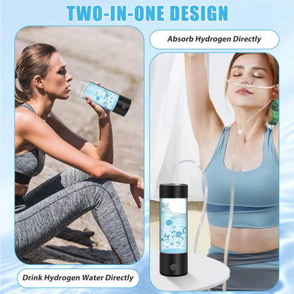 Hydrogen Water Generator Bottles, Portable Hydrogenated Water Bottle with SPE PEM Technology